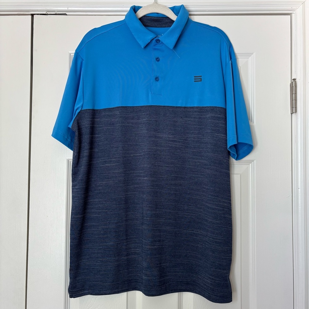 THREE SIXTY SIX Men’s Heathered Two-Tone Golf Polo